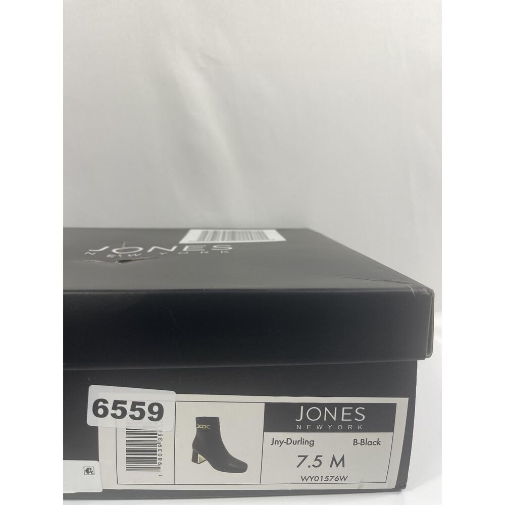 Jones New York Boots Women's Size 7.5M Black Jny-Durling Faux Leather Booties - Picture 14 of 15